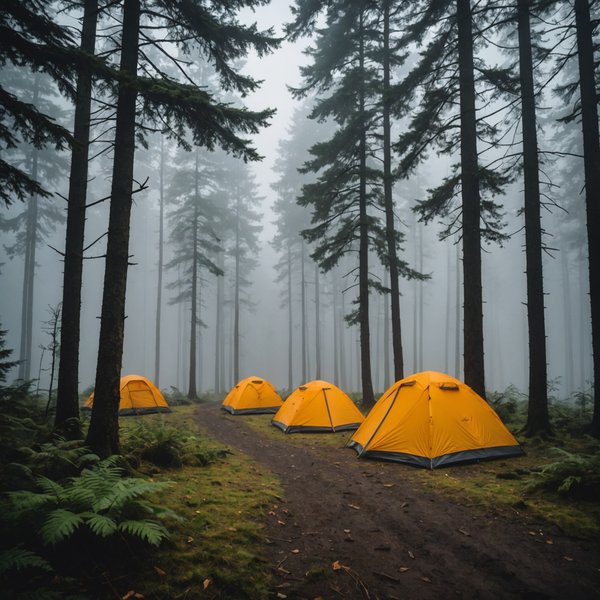 Quelles sont les précautions à prendre pour camper en zone de brouillard dense?